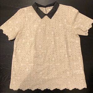 Madewell collar lace top